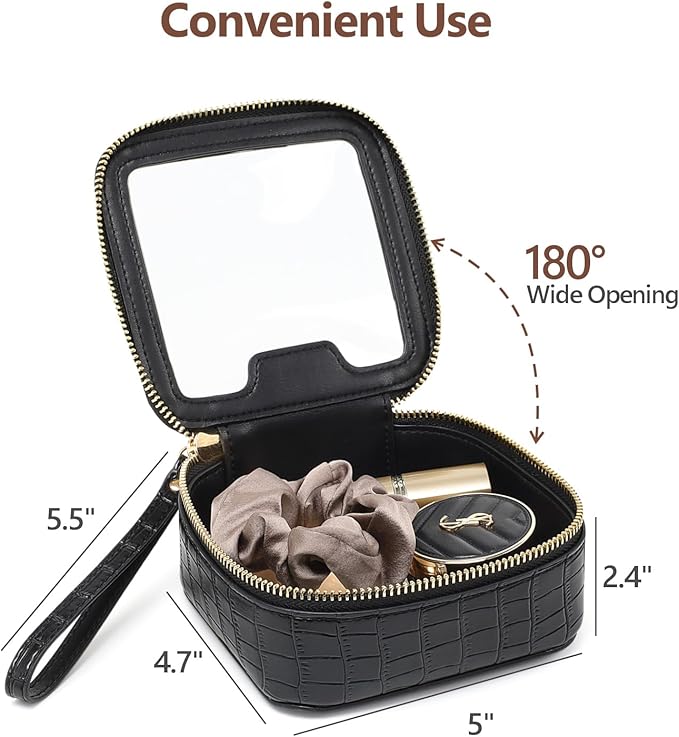PACKISM TSA Approved Toiletry Bag - Upgrade Color-Edged Clear Makeup Bags, Clear Toiletry Bags For Traveling Fits Various Storage Needs