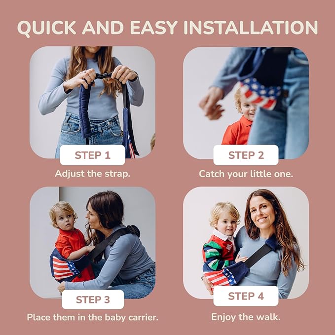 Ergonomic Lightweight Adjustable Toddler Sling Baby Carrier with Zipper Pockets Shoulder Padding Anti Slip Support for Travel Loving Dads and First Time Moms from 12 Months to 3 Years