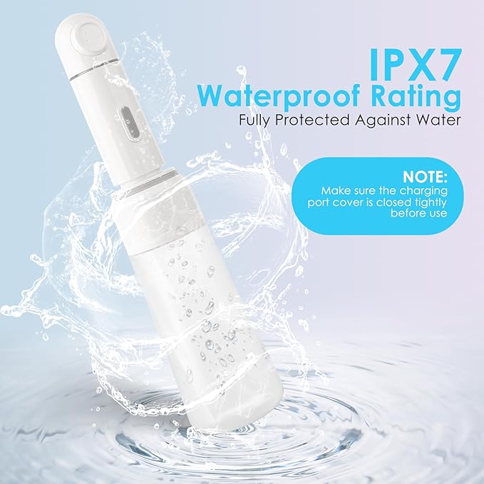 Portable Electric Travel Bidet, 450ML Electric Sprayer Bidet with Built-in Body for Easy Storage, Two Pressure Modes for Personal Hygiene Cleaning for Women and Men, White