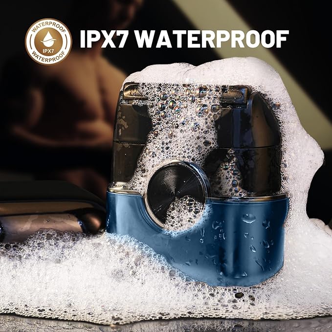 Electric Foil Shavers for Men: Upgraded Mini Electric Razor for Beard - 4 Floating Blades & Big LED Display - 2 Gears Adjustable Face Razor with IPX7 Waterproof for Travel & Home, USB Type C