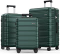 BEOW Luggage Sets 3 Piece For Men Women Expandable Hard Sided Suitcase Sets 3 Pcs With Durable Spinner Wheels Lightweight Zipper Luggage With TSA Lock Travel Luggage Set ArmyGreen 20/24/28 Inch