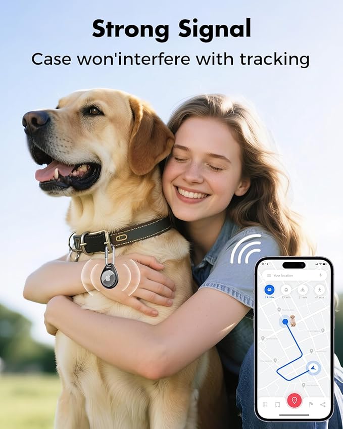 UNBREAKcable AirTag Holder for Apple - 4 Pack Air Tag Case [Professional Carabiner] [Waterproof] [Shockproof] TPU AirTag Keychain for Kids, Pets, Keys, Luggage, Backpacks