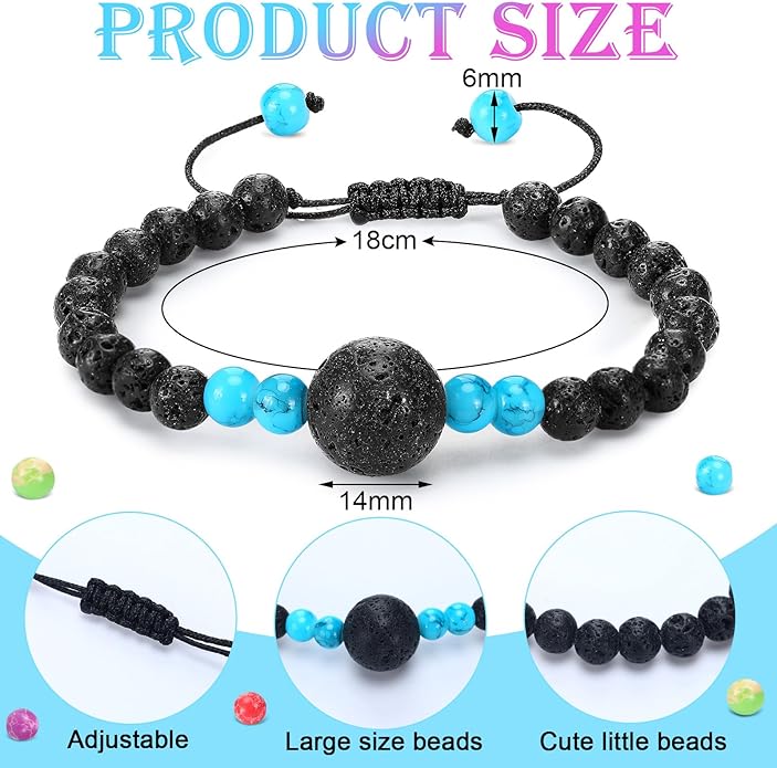 Sureio 6 Pcs Motion Sickness Bands Bracelet Anti Nausea Adjustable Wristband for Cruise Ship Essentials Seasickness Adult