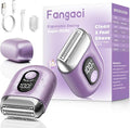 Cordless Electric Shaver for Women: Mini Electric Razors with LED Display - Rechargeable Bikini Trimmer - IPX7 Waterproof Wet Dry Face Razor for Body Pubic Leg (Purple Little)
