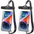 Waterproof Phone Pouch Bag - 7.5in Waterproof Phone Case for Beach Travel Must Haves, IPX8 Cellphone Dry Bag with Lanyard for iPhone 16 15 Pro Max Galaxy S25 Pixel 8a, Cruise Essentials