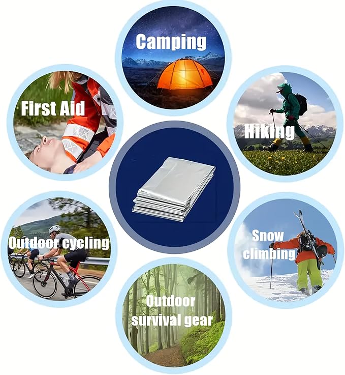 Survival Fire Starter Kit – Magnesium Shavings, Ferro Rod, Wax Rope, Emergency Blanket, Wire Saw & Waist Bag for Camping, Hiking & Outdoor Adventures