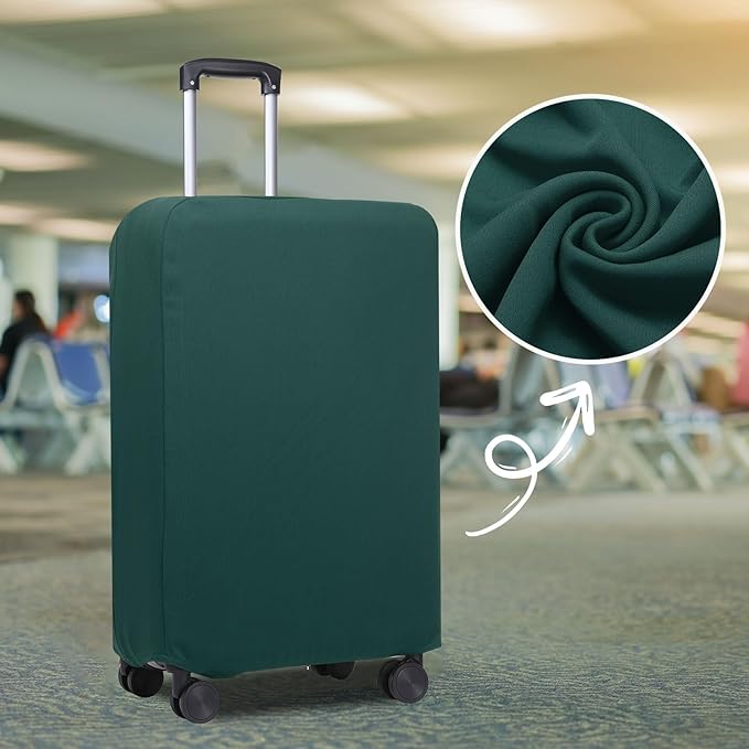PATIKIL Luggage Cover, Suitcases Covers Elastic Carry on Cover Protector Washable Scratch-Resistant Fits 28-29 Inch Luggage for Travel Business Trips, Dark Green