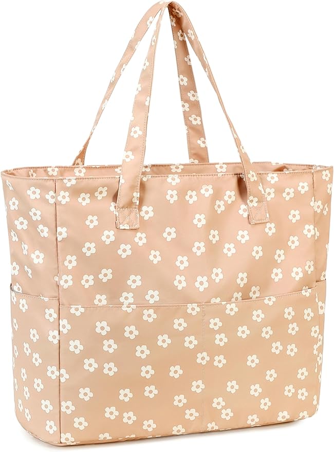 Waterproof Beach Tote Pool Bags for Women Ladies Extra Large Gym Tote Carry On Bag With Wet Compartment for Weekender Travel
