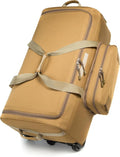 Mountain Land 120L Tactical Duffle Bag Rolling Duffle Bag with Wheels And Handle(Khaki)