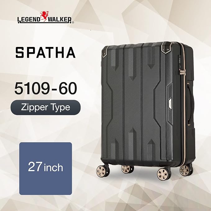 LEGEND WALKER SPATHA Hardside Expandable Luggage, 27-inch, Yellow, 5109-60-YE