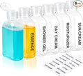 TUZAZO 6 Pack Travel Bottles for Toiletries 3.4oz/100ml Travel Size Containers TSA Approved, Clear Plastic Lotion Bottle Refillable Squeeze Bottles with Flip Cap for Shampoo, Conditioner & Lotion