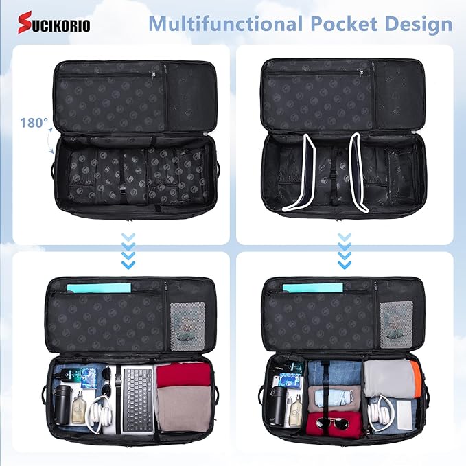Tactical Travel Duffle Bag with Wheels and Handle 3 in 1 Large 85L XL Rolling Travelling Backpack Waterproof Oxford Carry On Hand Luggage Deployment Bags with Combination Padlock, Khaki