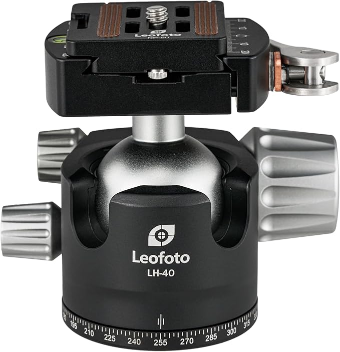 Leofoto LS-324CX+LH-40LR Travel Tripod, Ranger Series, Carbon Fiber, 4 Leg Sections, Lightweight, Ball Head Set