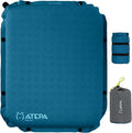 ATEPA Inflatable Stadium Seat Cushion, Self-Inflating Memory Foam Stadium Seats Bleacher Seat Chair Cushion Pad for Airplane Travel Backpacking Sports Events