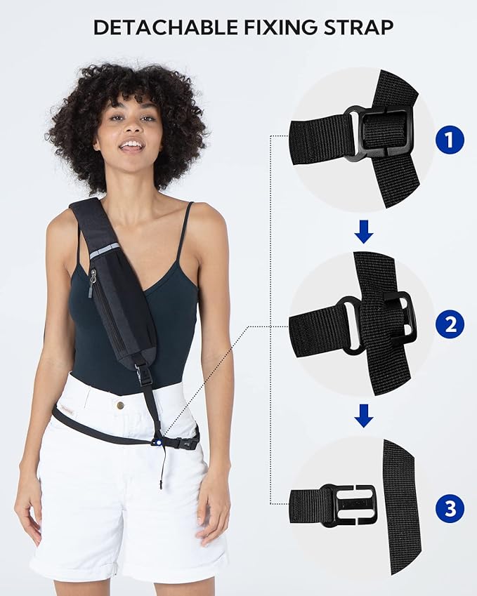 WATERFLY Crossbody Sling Backpack Sling Bag Travel Hiking Chest Bag Daypack