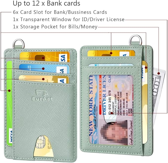 FurArt Slim Minimalist Wallet, Front Pocket Wallets, RFID Blocking, Credit Card Holder for Men & Women