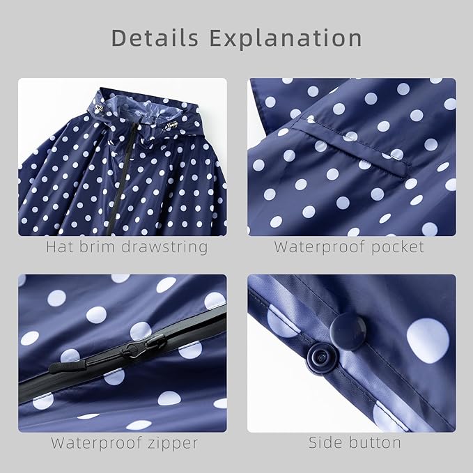 Cloak raincoat Unisex poncho Adult hooded men and women with pockets Mountaineering hiking rainstorm prevention