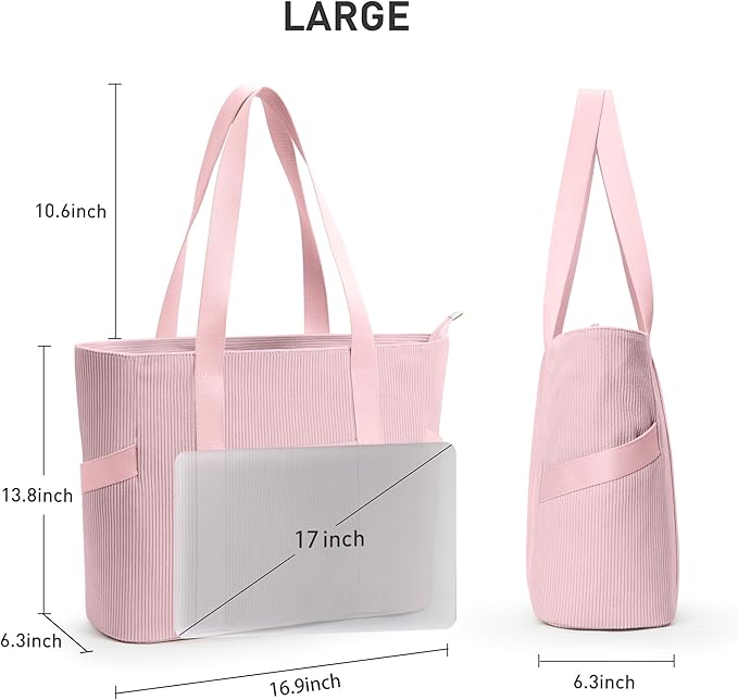 Tote Bag for Women with Zipper, Travel Tote Bags with Compartments Large Shoulder Bag Handbag for Gym Work School