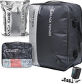 Black Voyage Reusable Vacuum Compression Travel Bag for Carry-On Suitcase and Backpack, Recycled IP67 Waterproof Space Saver Vacpack (2-Pack, 18L - Pump Included)