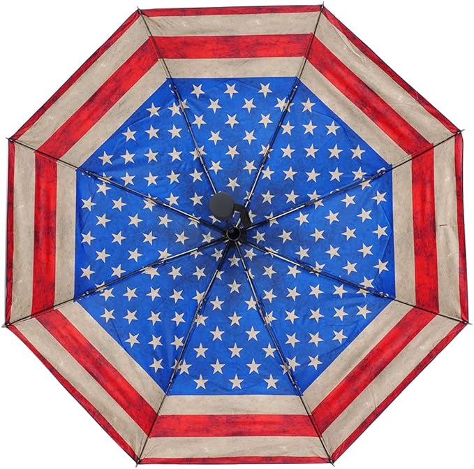 LLanxiry Compact Travel Umbrella, Mini Windproof Umbrellas for Rain & Sun, Small Lightweight Outdoor UV Umbrella, Portable Folding Umbrellas for Travel