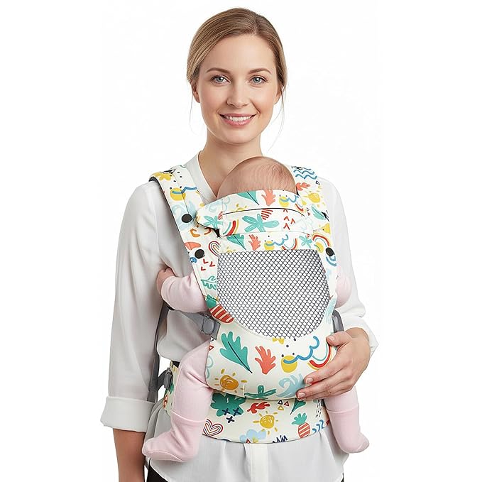 Newborn Baby Front Carrier Backpack, Toddler Baby Body Carrier, 7-66 Lbs Ergonomic Design, Lumbar Support, Lightweight