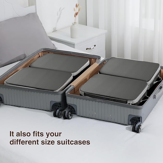 DIMJ Clothes Storage Bag 6 Pack, 19L Compression Storage Bags for Blanket, Sweater, Jacket, Closet, Sheet Storage Organizer with Window Handle, Compression Packing Cubes Space Saver Bags with Zipper