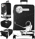 Slohif Luggage Cover for Suitcase Tsa Approved Protector - Luggage Sleeve Large Suit Case Cover Travel Stretch Baggage Case Protective Washable Fit 28-30 Inch Astronaut L