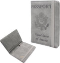 Melsbrinna Premium Leather Passport Holder Covers Case, Waterproof Rfid Blocking Travel Wallet Passport Holder with Pen Holder, Cute Passport Book for Women/Men