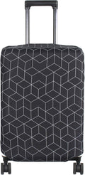 HYPER VENTURE Washable Luggage Cover - Fashion Suitcase Protector Fits 23-26 Inch Luggage (Black Maze, M)