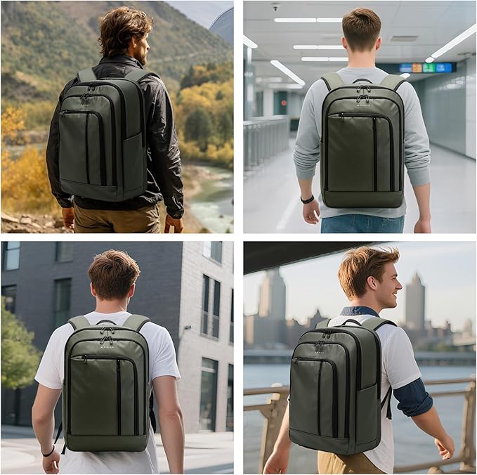 BANGE 28L Lightweight Hiking Backpack, 15.6 Inch Laptop Rucksack for Travel & Outdoor, Water-Resistant Daypack for Commuting, Gym, Camping, and Business Trips – Unisex Design