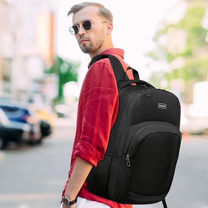 School Backpack for Teen Boys, 15.6 Inch Anti Theft Laptop Bookbag with USB Charging Port, Water Resistant College - Travel Backpack Ergonomic, Fits Notebook, Men Women