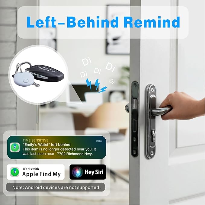 Air Tracker 4 Pack, Smart Bluetooth Tracker Works with Apple Find My (iOS Only), Item Finder Trakcer Tag Locator for Keys, Luggage, Backpack, IP67 Waterproof, Blue