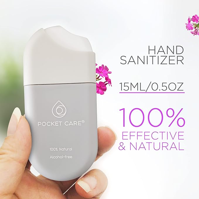 POCKET CARE | 2 Pack Gum scented Hand Cleanser Moisturizing Spray 1 Fl OZ- for Hands | Organic | Travel Size - Travel Accessories | 100% natural