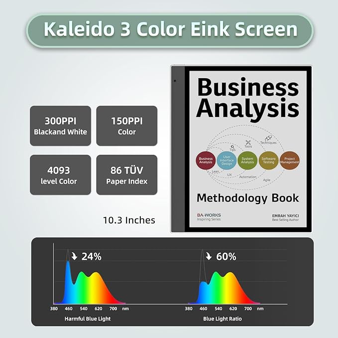 Bigme inkNoteX Color Eink Tablet Andriod 13 6+128G Ebook Reader 10.3 Inch Kaleido 3 E-Ink Screen Epaper Tablet for Reading and Writing