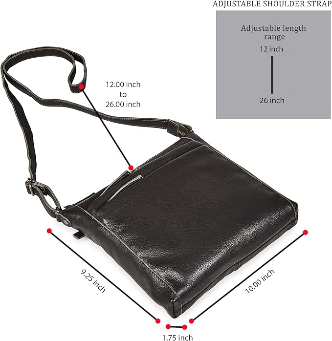 Small Soft Genuine Leather Crossbody Purse Women’s Sling Crossover Shoulder Travel Handbag with Triple Zipper