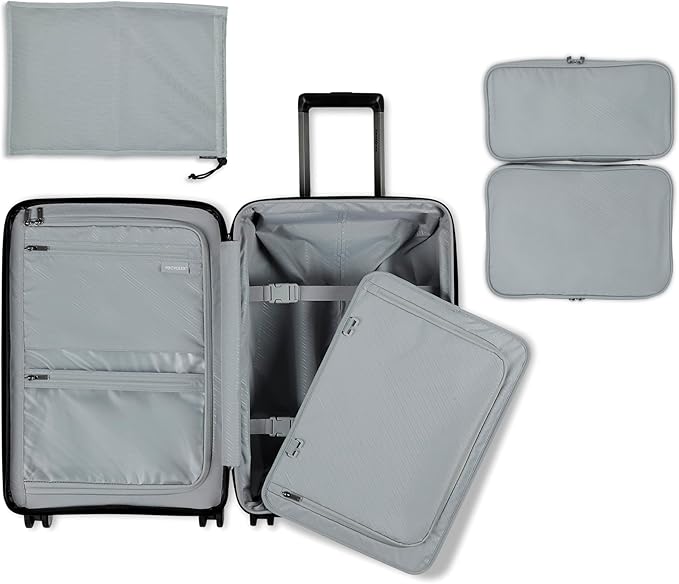 Samsonite Elevation Plus - Carry-On Hardside Luggage - Scratch Resistant Polypropylene Shell, RightHeight™ Adjustable Handle, Integrated AirTag Holder, TSA Lock, WetPak™ Compartment - Triple Black