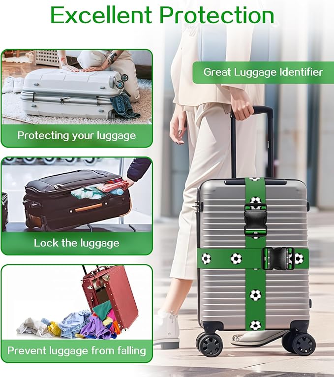 Luggage Straps for Suitcases Travel Belt Luggage Band Heavy Duty Traveling Luggage Identifier Cute Women Girls Unique Accesory,