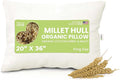 Bean Products 20" x 36" King Bed Pillow for Sleeping – Organic Millet Fill with Organic Cotton Fabric, Soft Head Pillow – Eco-Friendly, Breathable, and Durable Sleep Aid, Made in The USA