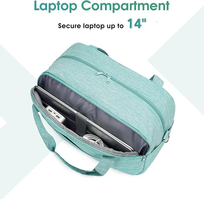 Narwey 18" Carry on Bag with Laptop Compartment 14 Inch Travel Duffel Bag for Spirit Airlines Personal Item Bag Overnight Weekender Bag with Wet Pocket for Women and Men (Mint Green)