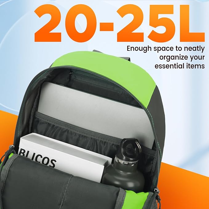 sunhiker Cycling Hiking Backpack Water Resistant Travel Backpack Lightweight SMALL Daypack M0714 (Green)