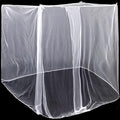 4 Corners Mosquito Net for Mosquiteros para Camas Bed Canopies Netting Bed Drapes Rectangular Mosquito Mesh for Camping Home Outdoor Travel(White,L87 X W79 X H79 Inch,Opening)