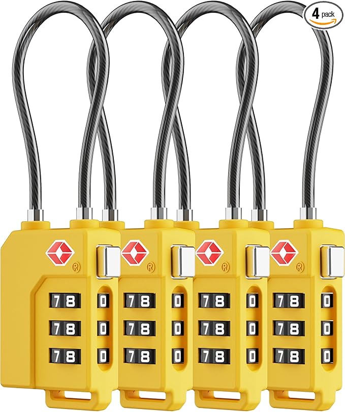 LUGGEX TSA Locks for Luggage, Suitcase Locks TSA Approved, Luggage Locks, Ease of Use & Durable