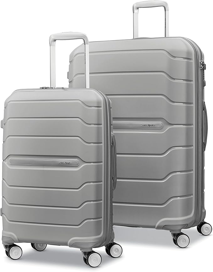 Samsonite Freeform Hardside Expandable with Double Spinner Wheels, 2-Piece Set (21/28), Light Grey