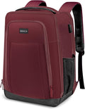 Travel Backpack, Business Anti Theft Slim Sturdy Laptops Backpack with USB Charging Port, Water Resistant College School Laptop Bag for Men & Women Fits 15.6 Inch Notebook (Red)