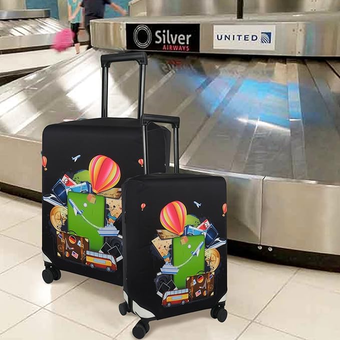 Explore Land Luggage Cover Suitcase Protector Fits 23-26 Inch Case (Travel, M)