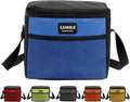6 Can/5L Lunch Bag for Women Men Portable Lunch Box Small Cooler Bag Soft Collapsible Reusable Insulated Lunch Tote for Everyday Work Travel (Blue)