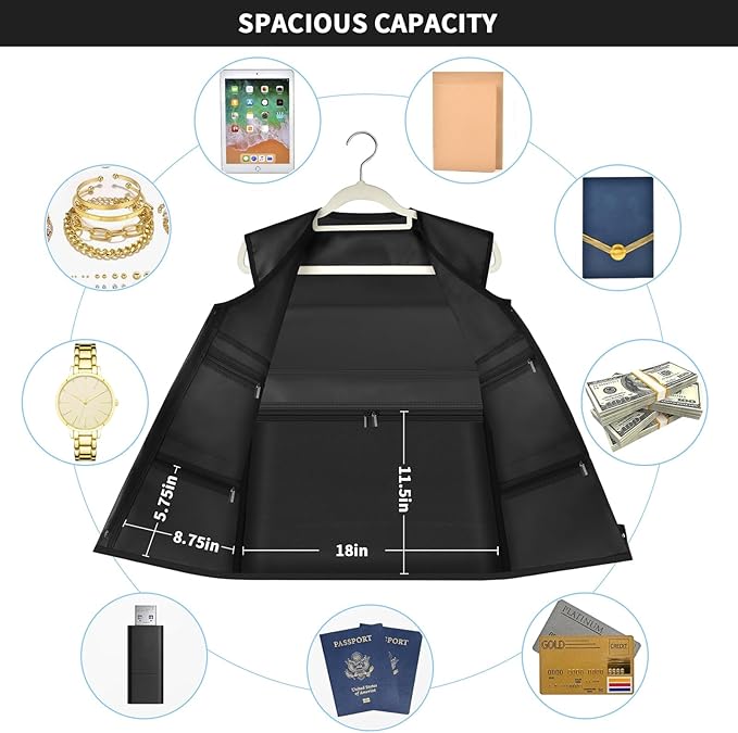 Hidden Safe Travel Diversion Safe with Secret Compartment Fireproof Waterproof Document Bag for Money Cash Jewelry, Disguised Hiding Places for Valuables Storage for Home Hotel