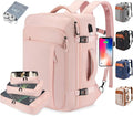 Travel Laptop Backpack,42L Carry on Luggage, Flight Approved Expandable Backpack,Business Anti Theft Weekender Bags for Women Men, Water Resistant Expandable Backpacks With 4 Packing Cubes