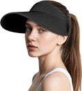 Sun Visor Hats for Women,UPF50+ Wide Brim Sun Hats Adjustable Foldable Beach Hats for Daily Travel