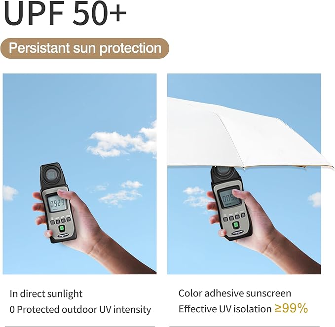 Color Coated Sun Umbrella UV Protection Compact Folding Windproof Parasols Travel Auto Open Close Shade Blocking UV